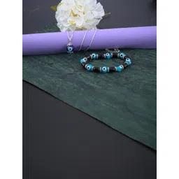 JFL - JEWELLERY FOR LESS Unisex Black Plastic Artificial Beads Bracelet-picture-26