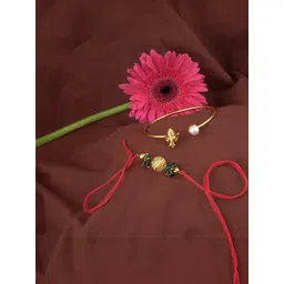 JFL - JEWELLERY FOR LESS Unisex Gold-Plated Brass Pearls Bracelet-picture-48