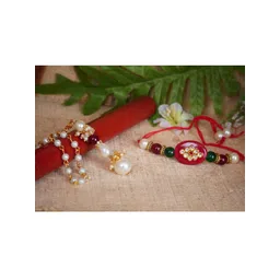 JFL - JEWELLERY FOR LESS Unisex Red Plastic Kundan Bracelet-picture-49