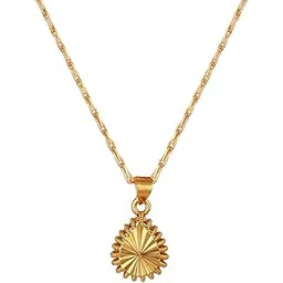 jfl Jewellery for Less Fashionable Silver Plated Drop Shape Pendant and Chain For Women and Girls-picture-49