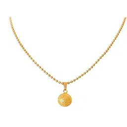 jfl Jewellery For Less Fusion Fashionable One Gram Gold Plated Designer Valentine Latest Love Gift Round Pendant with Bead Chain for Girls & Women-picture-52