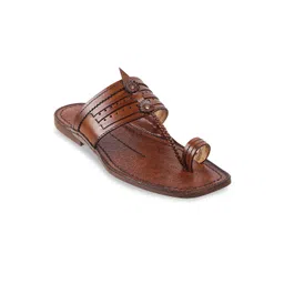 j.fontini J FONTINI Men Tan Leather Comfort Sandals-picture-14