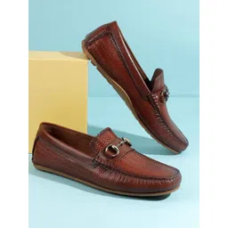 J.FONTINI Men Textured Leather Loafers-picture-28