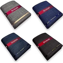 JHABAK'S Unstitched Viscose Rayon Self Design Trouser Fabric - 1.30 Meter (Pack of 4) (Gentleman (A, G, J, L))-picture-34