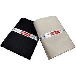 JHABAK'S Untitched Shirt and Trouser Fabric - Cotton Blend Material - 2.25m Shirt Cloth - 1.20m Pant Piece (Brown Shirt & Navy Blue Trousers)-picture-10