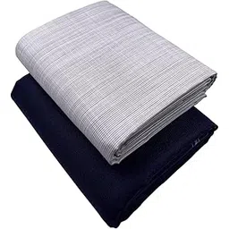 jhabak's Untitched Shirt and Trouser Fabric- Cotton Blend Material- 2.25m Shirt Cloth- 1.20m Pant Piece (Light Grey)-picture-27