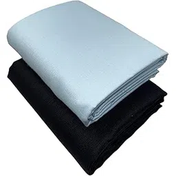 JHABAK'S Untitched Shirt and Trouser Fabric - Cotton Blend Material - 2.25m Shirt Cloth - 1.20m Pant Piece (Powder Blue Shirt & Navy Blue Trousers)-picture-15