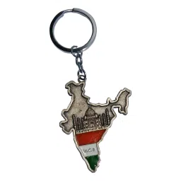 Jharjhar Multicolor Color Indian Map Key Chain  JV-081-picture-14