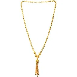 jhb Gold Plated Stylish Chain Neck Designer 18 inch MATARMALA Handmade Real Look Design Beauty Pave Natural Jewelry for Women Girls and Women-picture-31