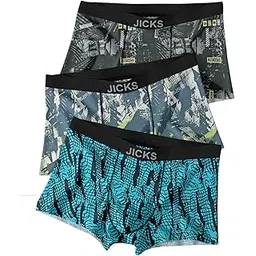 jicks Men's Underwear Anti Bacterial Airsoft Trunk | Men's Regular Fit Underwear |Imported Nylon Fabric | Multicolor Pack of 3-picture-54
