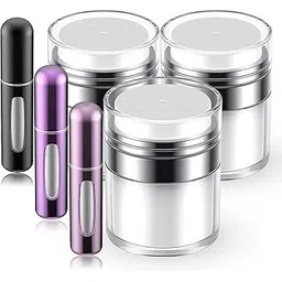 jicoot Plastic Airless Pump Jar and 5Ml Travel Mini Perfume Spray Bottle - Portable Scent Vacuum Bottle, Refillable Perfume Atomizer (1Pcs 30Ml Airless Jar and 1Pcs 5Ml Perfume)-picture-37