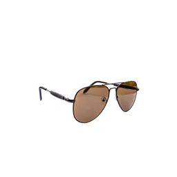 Jiebo Unisex Brown Lens & Black Aviator Sunglasses with-picture-30