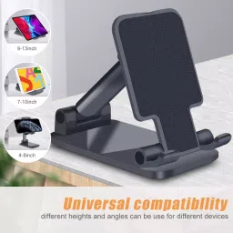 JIGSNJOY Mobile Holder Desktop Mobile Stand Black-picture-31