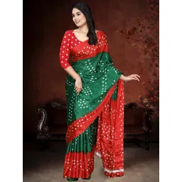 Jihana Fab Green Poly Chiffon Sarees-picture-27