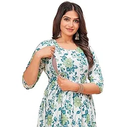 jikonet Women's Anarkali Maternity Feeding Kurti/Maternity Gown/Maternity Dress-picture-13