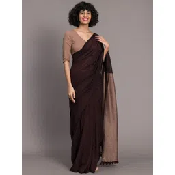 Jinal & Jinal Solid Pure Cotton Khadi Saree-picture-12