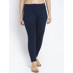 Jinfo Women Navy Blue Solid Cotton Lycra Legging-picture-24