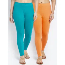 Jinfo Women Pack Of 2 Solid Ankle-Length Leggings-picture-16