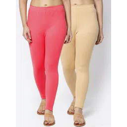 Jinfo Women Pack Of 2 Solid Ankle-Length Leggings-picture-21