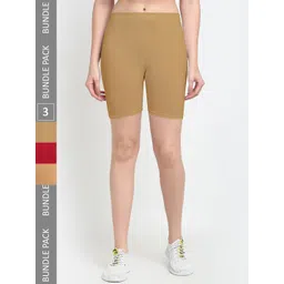 Jinfo Women Pack Of 3 Sports Shorts-picture-34