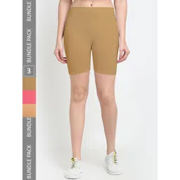 Jinfo Women Pack Of 3 Sports Shorts-picture-40