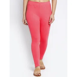 Jinfo Women Peach Solid Super Combed Cotton Lycra Ankle Length Legging-picture-30