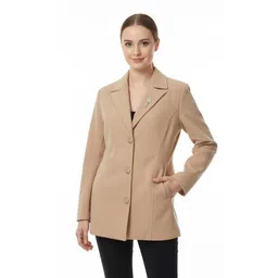 jinney Women Solid Tuxedo Style Casual Blazer-picture-35