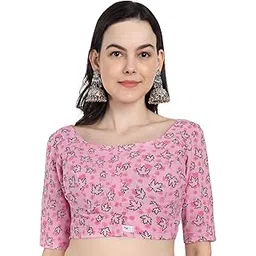 jisb Women's Cotton Printed Saree Blouse-picture-28