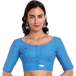 jisb Women's Cotton Self Design Saree Blouse-picture-15
