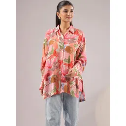 JISORA Floral Print Pure Silk Top-picture-14