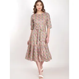 Jivitha Women Fit & Flare Midi Dress-picture-25