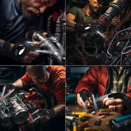 jiyancreation Half Finger Fishing Gloves Flashlight Torch Cycling Gloves image 4