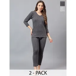 JJAAGG T Women Pack Of 2 Ribbed Thermal Set-picture-30
