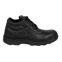 JK PORT Safety Shoes Steel Toe JKPB058BLK High Ankle Anti Skid Leather Black , Size 8-picture-43