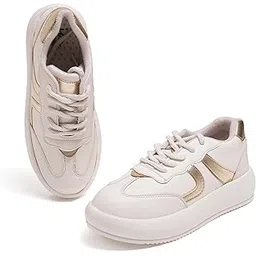 jm looks Chunky Sneakers for Women | Lace-Up Casual Shoes with Soft Cushion Insole | Lightweight, Stylish & Comfortable |Walking, Travel,for Women & Girls-picture-33