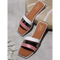 JM Looks Colourblocked Open Toe Flats-picture-32