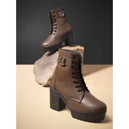 JM Looks Men High-Top Lace-Up Regular Boots for Women-picture-28