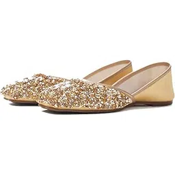 jm looks Punjabi Jutti for Women | Stone & Pearl Embellished Juttis Mojari for BridesWedding Festival & Special Occasions-picture-48