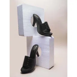 JM Looks Solid Embellished Slim Heel Sandals-picture-42