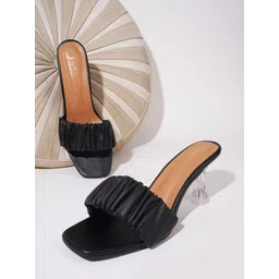 JM Looks Textured Open Toe Slim Heels-picture-30