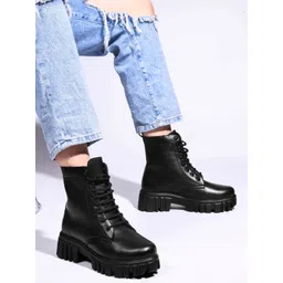 JM Looks Women Chunky Lace-Up Boots-picture-34