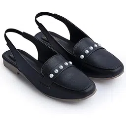 jm looks Women Pearl-Embellished Slingback Mules Comfortable Lightweight for Office, Casual outings.-picture-34