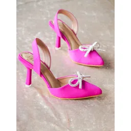 JM Looks Women Pointed Toe Kitten Heel Mules-picture-34