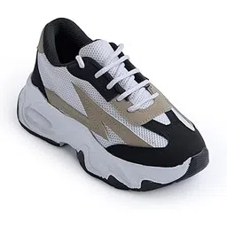 jm looks Women's & Girls Casual Shoes Chunky Sneakers Lace-up Colorblock Mesh Upper Heeled Shoes for Running Walking Gym Shoes-picture-13