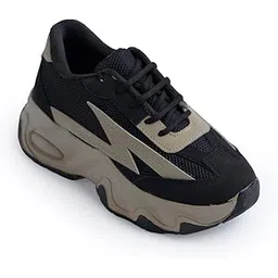 jm looks Women's & Girls Casual Shoes Chunky Sneakers Lace-up Colorblock Mesh Upper Heeled Shoes for Running Walking Gym Shoes-picture-16