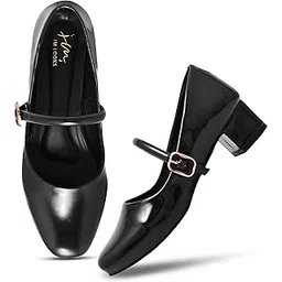 jm looks Women's Chunky Low Block Heels Mary Jane Closed Toe Work Pumps Comfortable Round Toe Shoes-picture-45