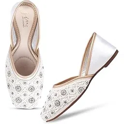 jm looks Women’s Embellished Ethnic Jutti | Handcrafted Mojari with Bead & Sequin Work-picture-39