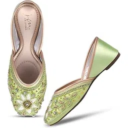 jm looks Women’s Handcrafted Embellished Ethnic Punjabi Jutti | Traditional Wedding & Festive Looks Flats Juttis-picture-22