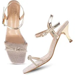 jm looks Women’s Kitten Heels 2 Inch Rhinestone Strappy Square Open Toe Ankle Strap Sandals for Wedding & Party-picture-10