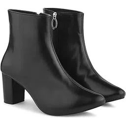 jm looks Women's Low Heel Chelsea Ankle Boots Fashion with Side Zipper Elastic Fall Booties Shoes-picture-40